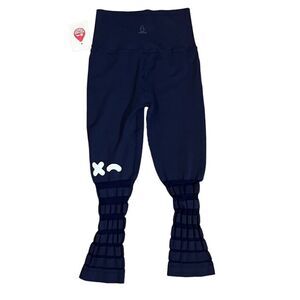 Phat Buddha NWT Rumble Wink Leggings Navy Women’s One Size Cropped Activewear